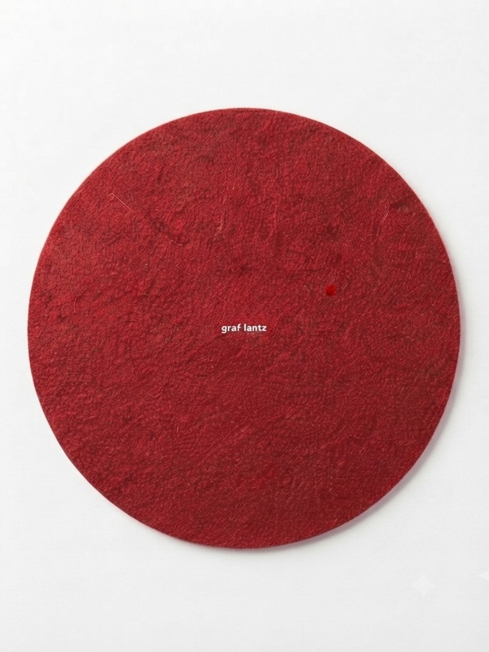NWT Graf Lantz 10” Round Merino Wool Felt Trivet Garnet Red Minimalist Decor